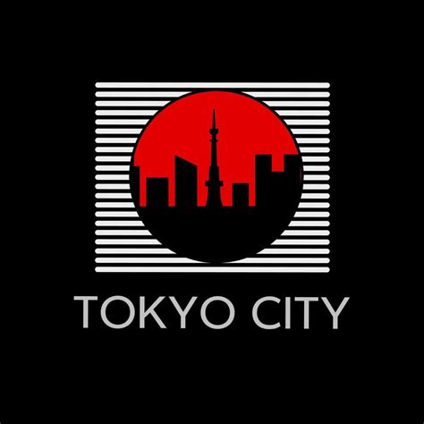 Template logo silhouette Tokyo city with symbol Japan Logo Silhouette, Tokyo City, Sport Team ...