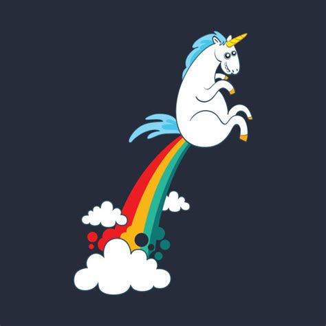 funny unicorn fart rainbow cloud - Unicorn - T-Shirt | TeePublic