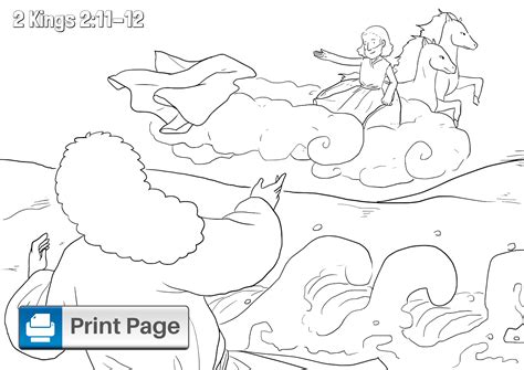 Elijah and the Chariot of Fire Coloring Pages for Kids – ConnectUS