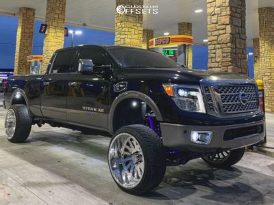 2016 Nissan Titan XD with 24x14 -76 XF Offroad Xfx-302 and 33/12.5R24 ...