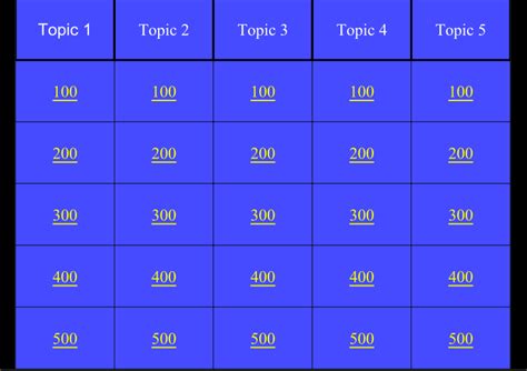 Jeopardy template | Jeopardy template, Review games, Teaching