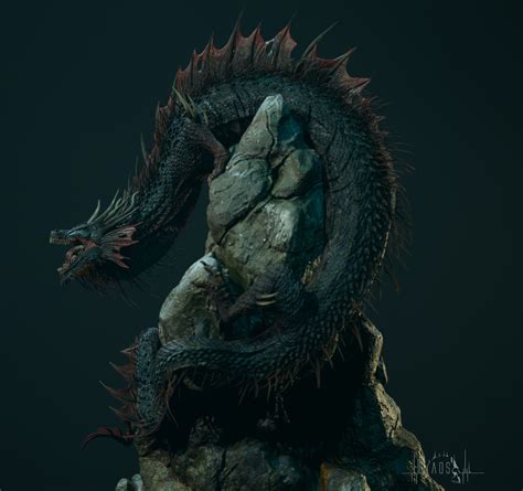 ArtStation - Serpent Dragon, Alejandro Olmo (AOS) | Warhammer fantasy roleplay, Dragon art ...