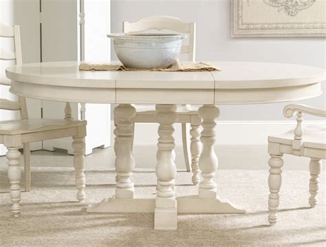 White Kitchen Table - Rhode Island Natural & White Round Kitchen Dining ...