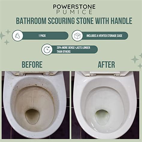 Powerstone Pumice Stone Toilet Bowl Cleaner w/Handle (1-Pack) - Removes ...