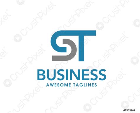 Letter st logo design vector - stock vector 1565262 | Crushpixel