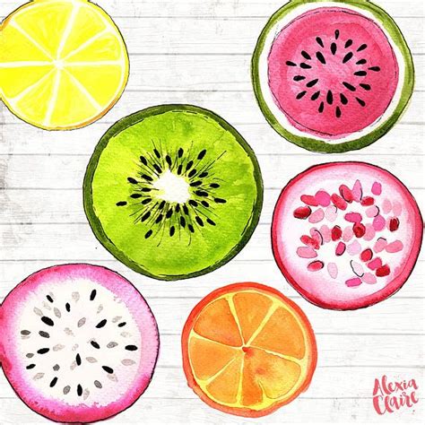 Fruit Slices Clipart Clip Art Commercial Use Vector Graphics | Clip art, Cafe art, About me blog