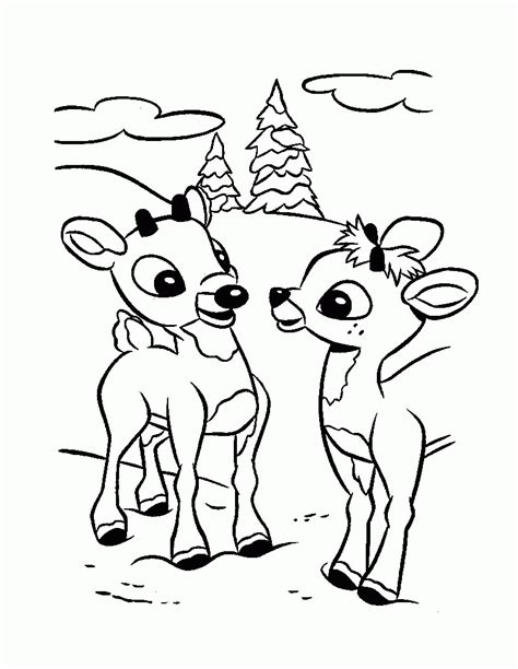 Santa Reindeer Coloring Pages Printable for Free Download