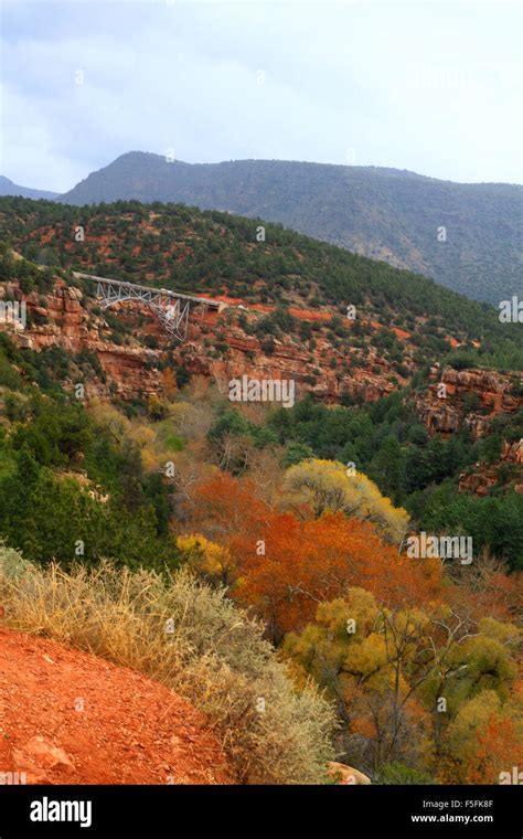 Beautiful fall colors in Oak Creek Canyon of Sedona, Arizona Stock Photo - Alamy