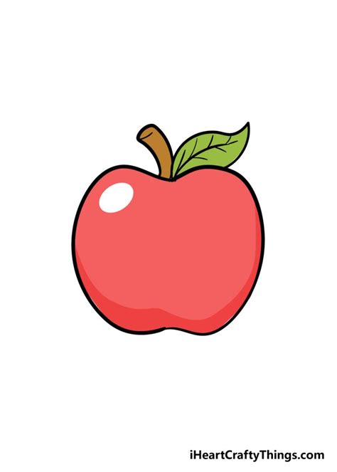 Apple Drawing - How To Draw An Apple Step By Step