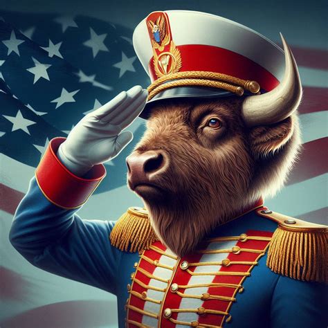 Patriotic bison drum major salute: #3 by AIArtParade on DeviantArt