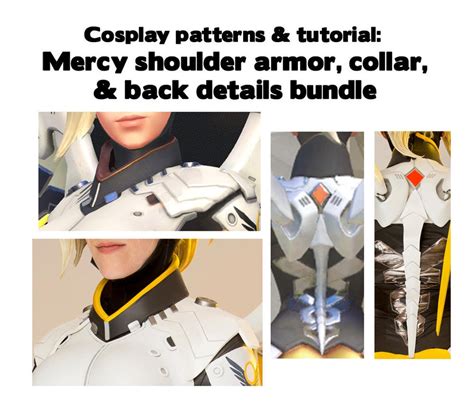 Printable Cosplay Armor Pattern Shoulder Collar and Back Details Foam ...