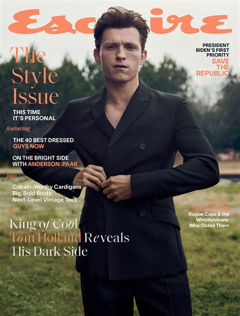 Tom Holland covers Esquire US March 2021 by Robbie Fimmano - fashionotography