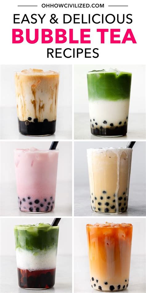 10+ Easy Bubble Tea (Boba Milk Tea) Recipes | Bubble tea recipe, Tea ...