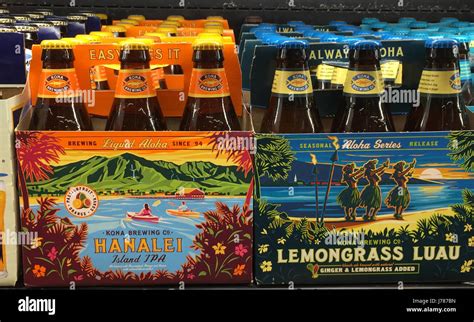 HAWAIIAN BEER BRANDS. Photo Tony Gale Stock Photo - Alamy