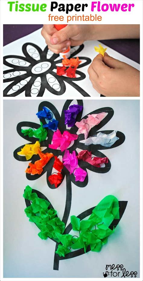 Paper Flower Craft - Mess for Less