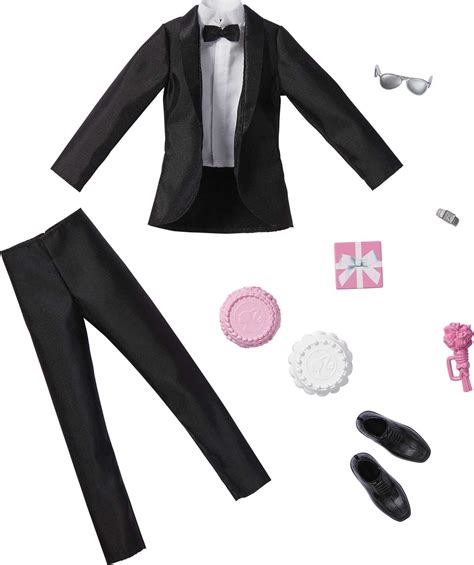 Barbie Ken Wedding Fashion Pack, Set with Tuxedo & 7 Accessories, Doll ...