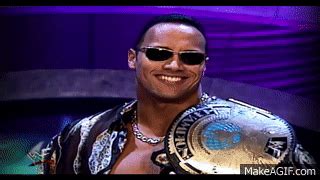 The Rock laughing on Make a GIF