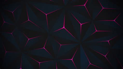 Download wallpaper 2560x1440 abstract, triangle, edges, glow, dark, dual wide 16:9 2560x1440 hd ...