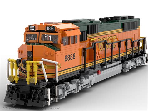 LEGO MOC Burlington Northern Santa Fe (BNSF) SD70MAC by jepaz | Rebrickable - Build with LEGO