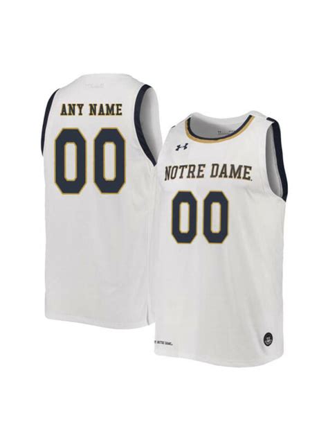 [Hot] New Custom Notre Dame Fighting Irish Jersey White