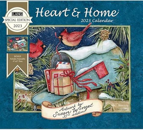 The Lang Companies, Heart and Home 2023 Special Edition Wall Calendar : Amazon.ca: Office Products