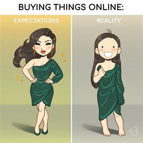 Online Shopping - Expectations vs Reality | Expectation vs reality, Girl humor, Funny memes