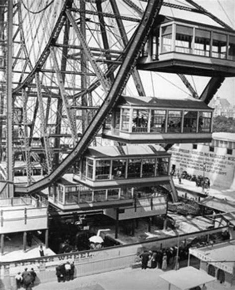 First Ferris Wheel at 1893 World Fair in Chicago. Each car held 60 people. | World's columbian ...