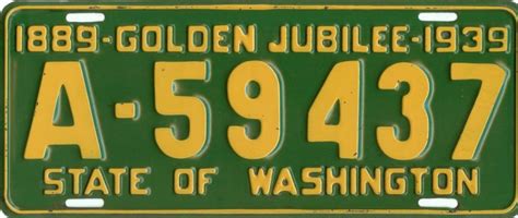 Washington State License Plate Guide – Danny's License Plates