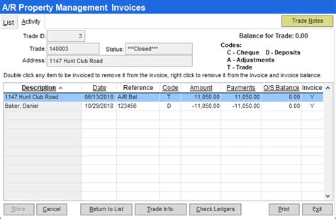 Issue a property management invoice (Back Office)