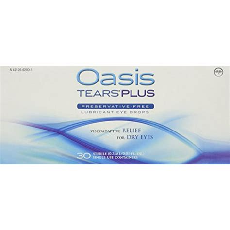 Oasis Tears PLUS Preservative-Free Lubricant Eye Drops 30 vials ...