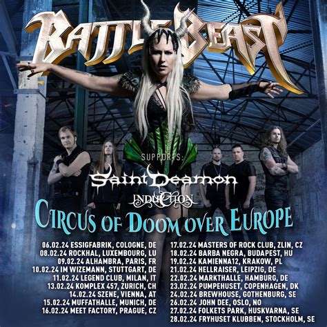 On tour with Battle Beast in february 2024 – Saint Deamon – Official