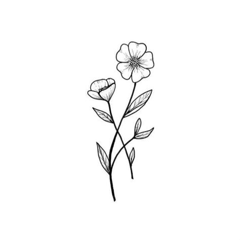 25 Beautiful Flower Drawing Information & Ideas Simple Flower Drawing, Simple Flower Tattoo ...