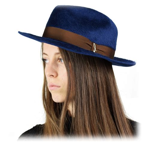 Doria 1905 - Roberto - Fedora Hat Blue Cocoa - Accessories - Handmade ...