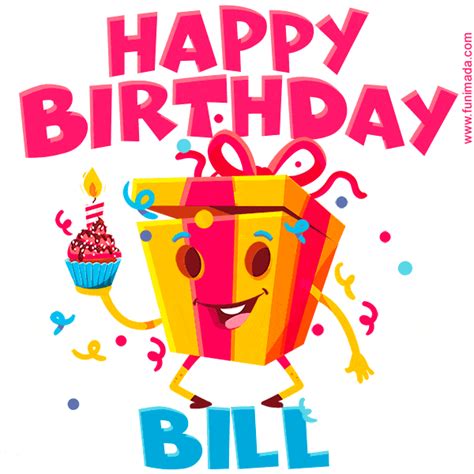 Funny Happy Birthday Bill GIF | Funimada.com