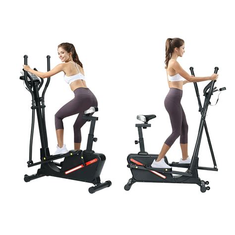 OUSGAR 3 in 1 Elliptical Machine Magnetic Elliptical Trainer & Stationary Exercise Bike Magnetic ...