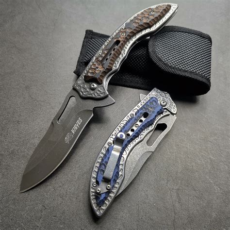 9" G10 Multi function Folding Tactical Survival Knives Hunting Camping ...