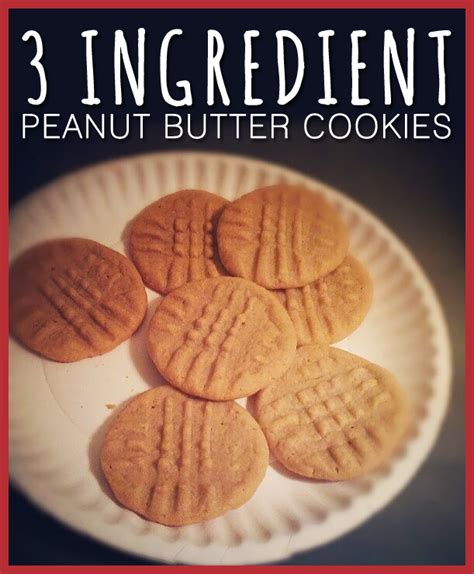 3 ingredient peanut butter cookies no egg