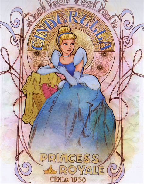 Art Nouveau Cinderella from Art of the Disney Princess | Art nouveau ...