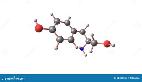 Tyrosol Molecular Structure Isolated on White Stock Illustration ...