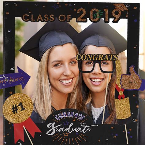 Buy 2019 Graduation Photo Booth Props with Class of 2019 Grad Photo ...