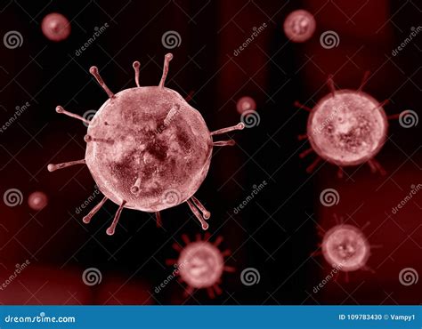 Virus, Flu, View of a Virus Under a Microscope, Infectious Disease ...