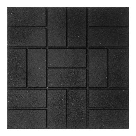Envirotile 24 in. x 24 in. Rubber XL Brick Black Paver MT5001194 - The ...