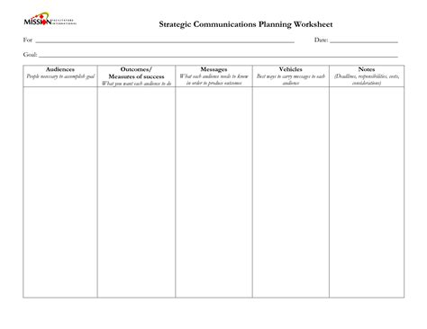 19 Strategic Goals Worksheet / worksheeto.com