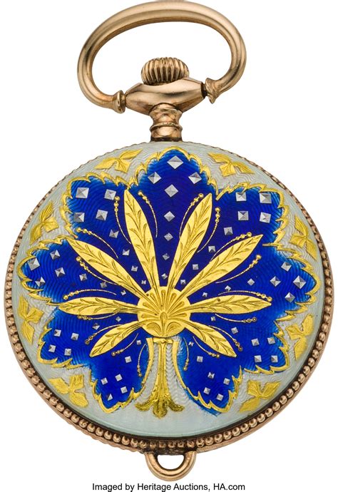 New England Watch Co. Enameled Pendant Watch, circa 1905. ... | Lot #61490 | Heritage Auctions