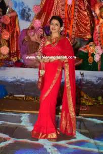 Bhagyashree in Red saree | Fashionworldhub