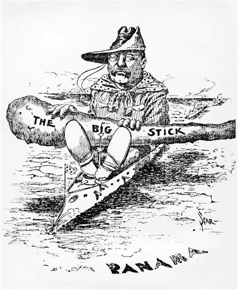 Cartoon of Theodore Roosevelt with "The Big Stick" posters & prints by ...