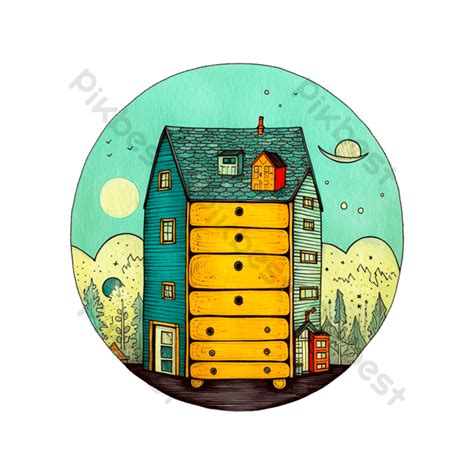 Architectural Hand-Drawn Building Illustrations Collection PNG Images ...