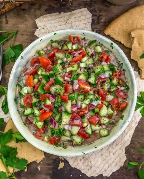 Oil Free Lebanese Cucumber Salata (Lebanese Cucumber Salad) - Monkey and Me Kitchen Adventures