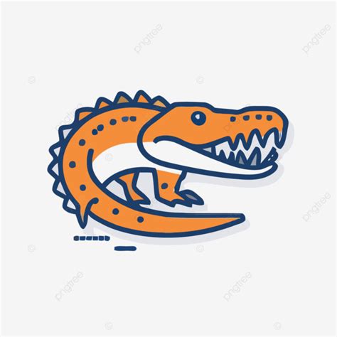 The Gator Logo Is On A White Background Vector, A Lineal Icon Depicting Florida Gators On White ...