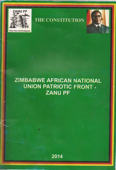 ZANU PF UK BLOG: THE ZANU PF CONSTITUTION - SOME CLARITY